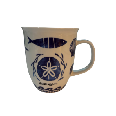 Shell & Fish Monogrammed Mug